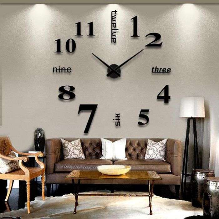*LOCAL STOCK* Modern Wall Clock Living Room DIY 3D Home Decoration Large Art Design
