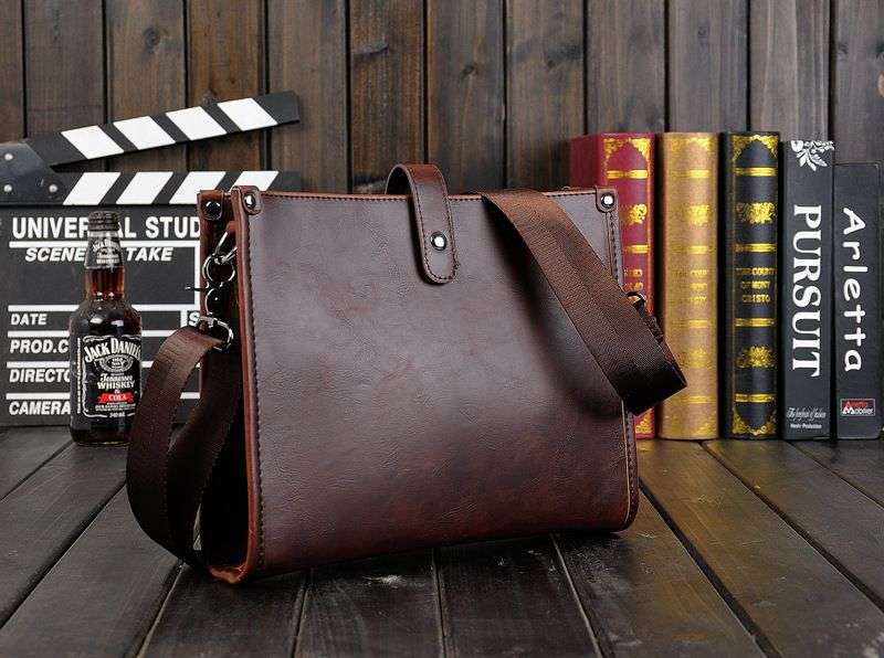 *LOCAL STOCK* Men Crazy Horse PU Leather Business Messenger Shoulder Bags Briefcase Bag Handbag