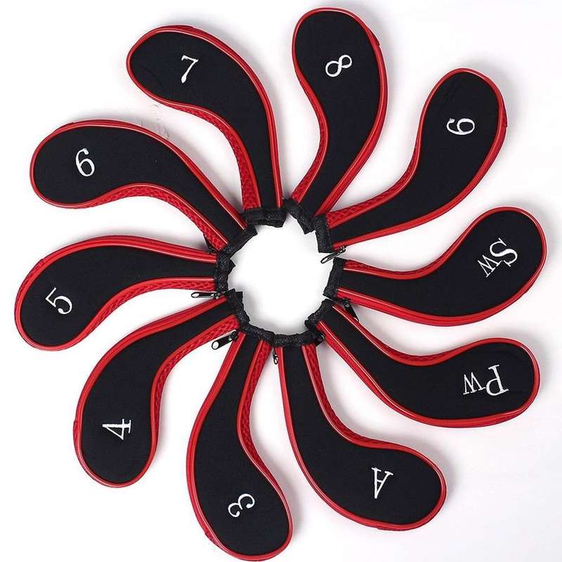 *LOCAL STOCK* 10pcs Golf Head Covers Club Iron Putter HeadCovers Protect Set with Zipper New