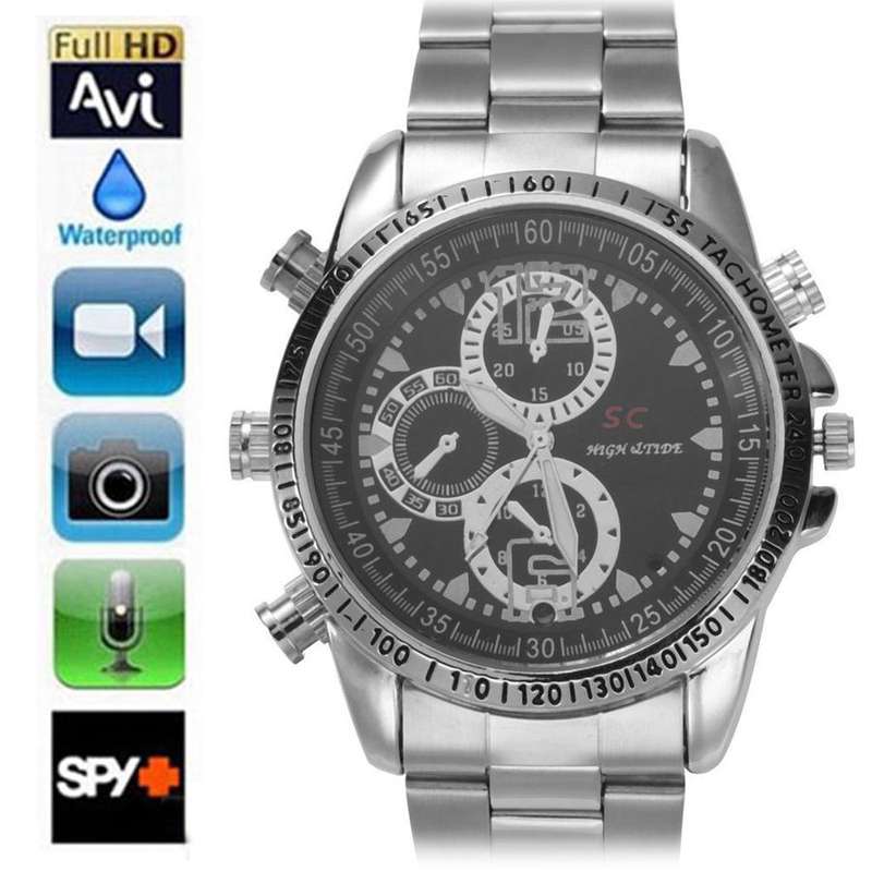 *LOCAL STOCK* Steel Belt HD Waterproof 4GB Spy Watch DVR Video Pinhole Hidden Camera Camcorder