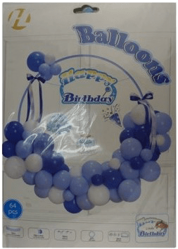 Casey 64pc Blue Birthday Garland Set