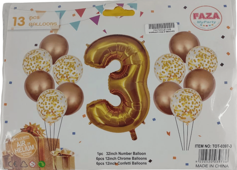 Casey 13pc Gold and White Balloon Set Nr.3
