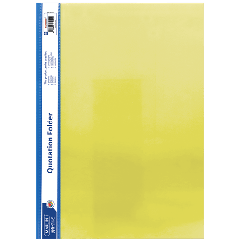 Marlin A4 Yellow Quotation and Presentation Folder
