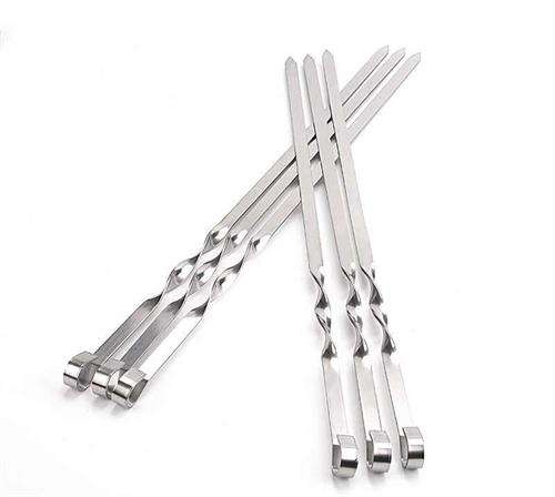Casey 6 Piece Stainless Steel 45cm Length BBQ Kebab Skewers