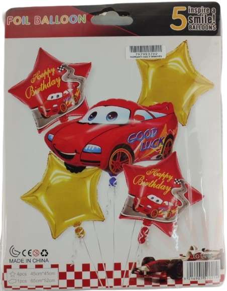 Casey 5pc Blue and Gold Themed Birthday Balloon