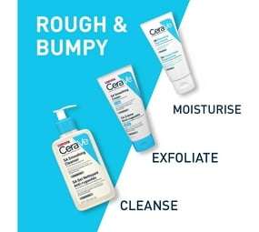 CeraVe SA Smoothing Face and Body Cleanser for Dry, Rough and Bumpy Skin 236ml with Salicylic Acid
