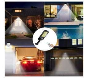Solar LED 6 COB PIR Motion Sensor Outdoor Lamp with Remote Control