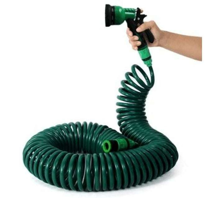 Spiral Expandable Garden Hose Pipe - 15m With Attachments