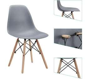 Wooden Leg Chair - Drak Grey (2 Pieces)