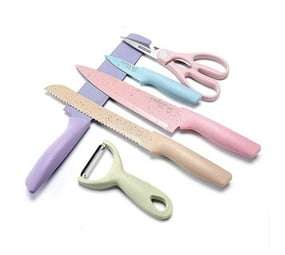 6 Piece Corrugated Kitchen Knife Set