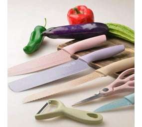 6 Piece Corrugated Kitchen Knife Set