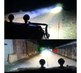 4x4 Off-Road Spotlight 7 60W 12 LED - Set of 2 and Relay Wiring Kit