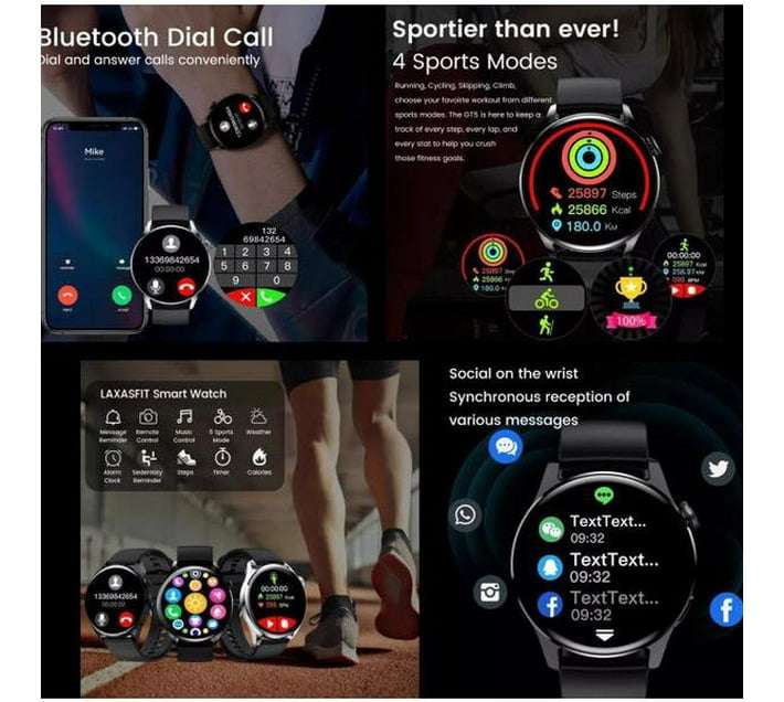 GT5 1.28 inch Touch Screen Smart Watch