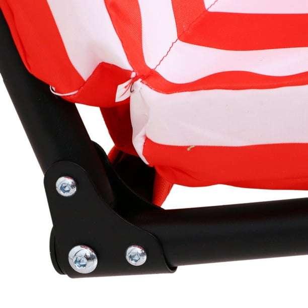 Outsunny 3-Seat Patio Swing Chair with Adjustable Canopy Red and white