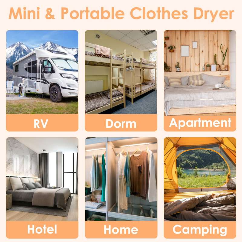Portable Clothes Dryer Teqhome Mini Dryer Machine with Remote for Small Light Clothes Quick and Easy