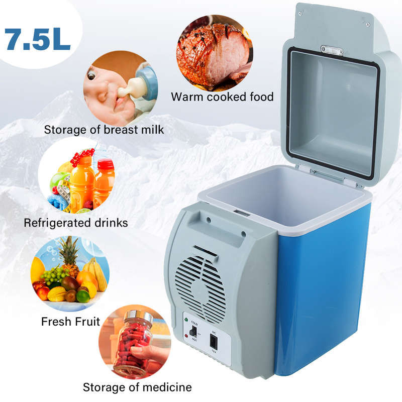 7.5L 12V Portable Car Cooler/Warmer Electric Fridge Travel Refrigerator