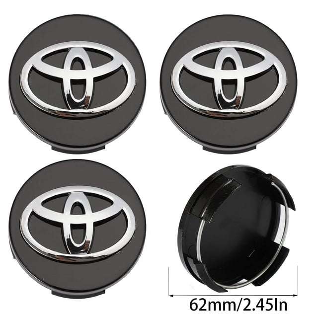 TOYOTA centre caps - blk - 4 pk
