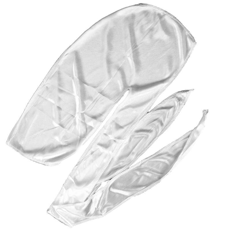 Silky Finish Durag Unisex Headwrap (ice white)