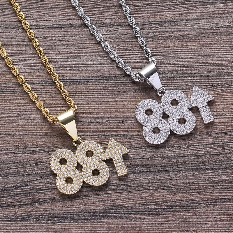 88Rising Gold Plated CZ Diamond Fashion Pendant &amp; Necklace