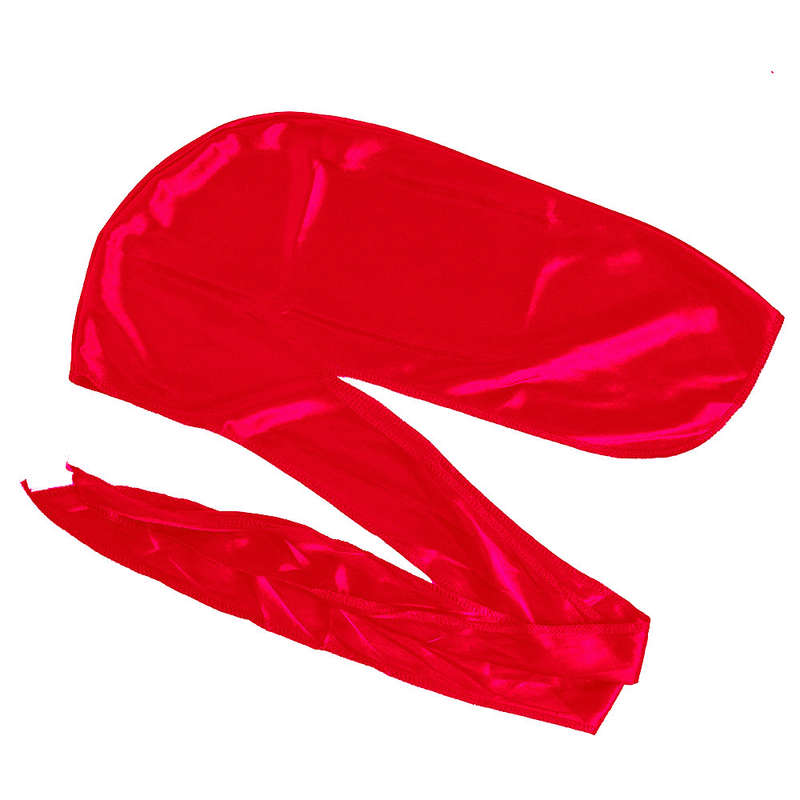 Durag Boss Silky Satin Durag with Extra Length Ties (Red)