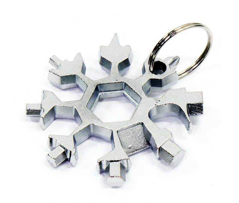18-in-1 Snowflake Portable Multi-tool Screwdriver & Wrench (silver)