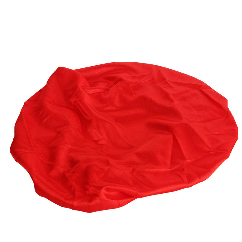 Wide Band Sleep Bonnet Cap in breathable Red Satin Fabric