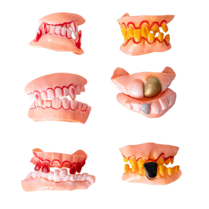 12pcs Monster Vampire Fake Teeth Costume Halloween Party Gag Gift Set