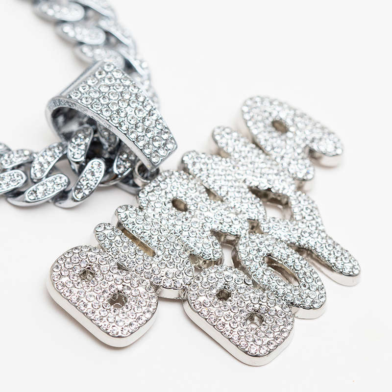 Burna Boy Inspired CZ Diamond Silver Cuban Necklace & Pendant (Free Delivery!)