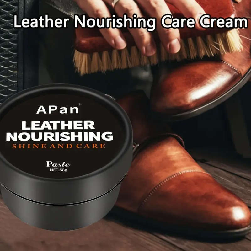 Premium Leather Conditioner & Shoe Polish  for Shoes, Bags, Car Seats & More (58g)
