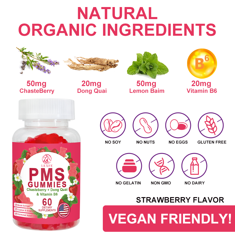 PMS & Period Relief Gummies Natural Hormone Balance & Cramps Support