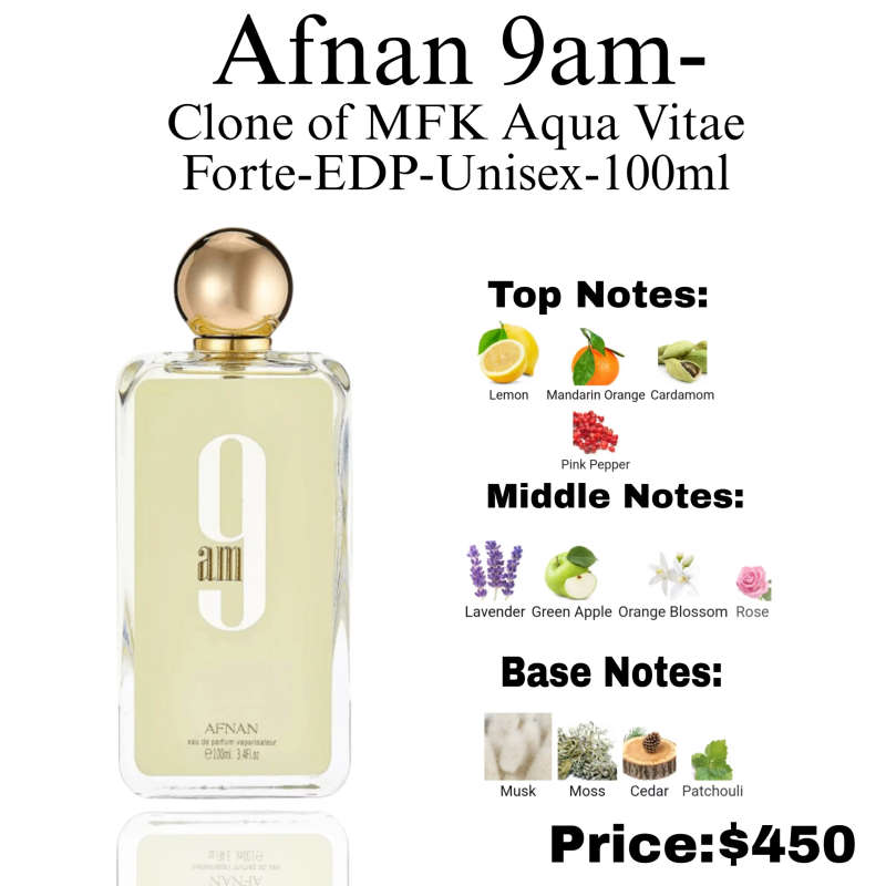 Afnan 9 am 100 ml Eau De Parfum Fresh scent