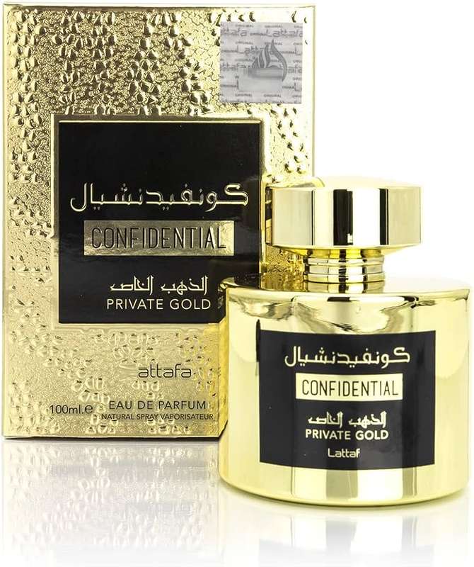 Lattafa Confidential Private Gold 100 ml Eau De Parfum Sweet scent