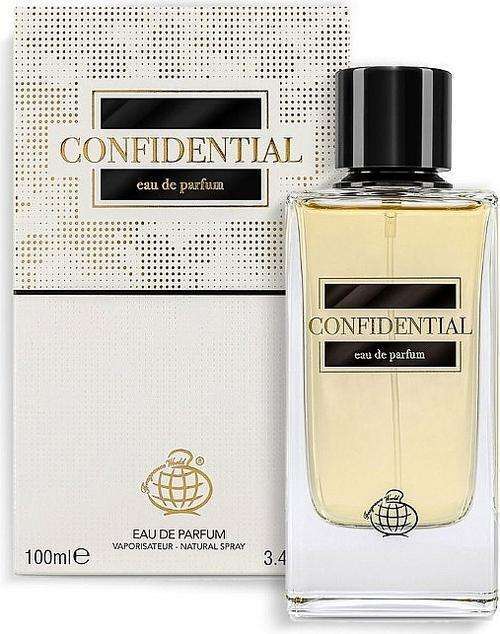 Fragrance World Confidential 100 ml Eau De Parfum Sweet Woody scent