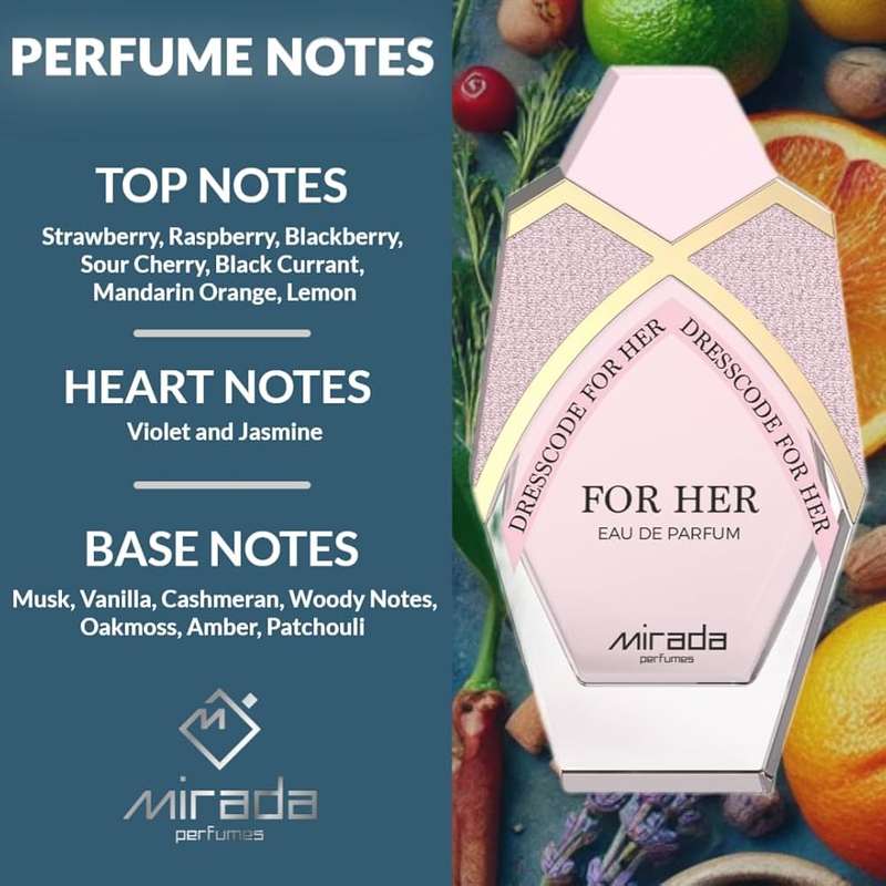 Mirada Dresscode For Her 85 ml Eau De Parfum Floral scent