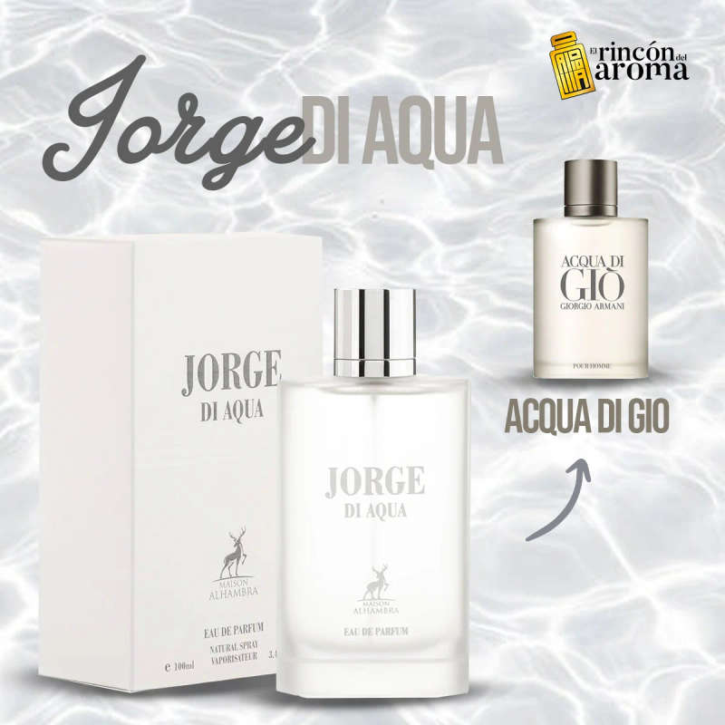 Alhambra Jorge Di Profumo Aqua 100 ml Eau De Parfum Fresh Spicy scent