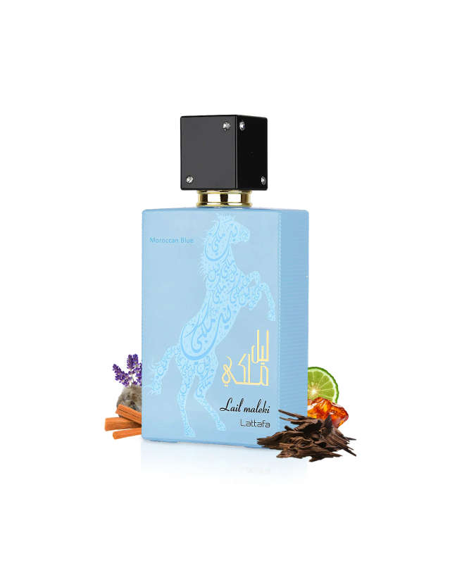 Lattafa Lail Maleki Moroccan Blue 100 ml Eau De Parfum Fresh Spicy scent