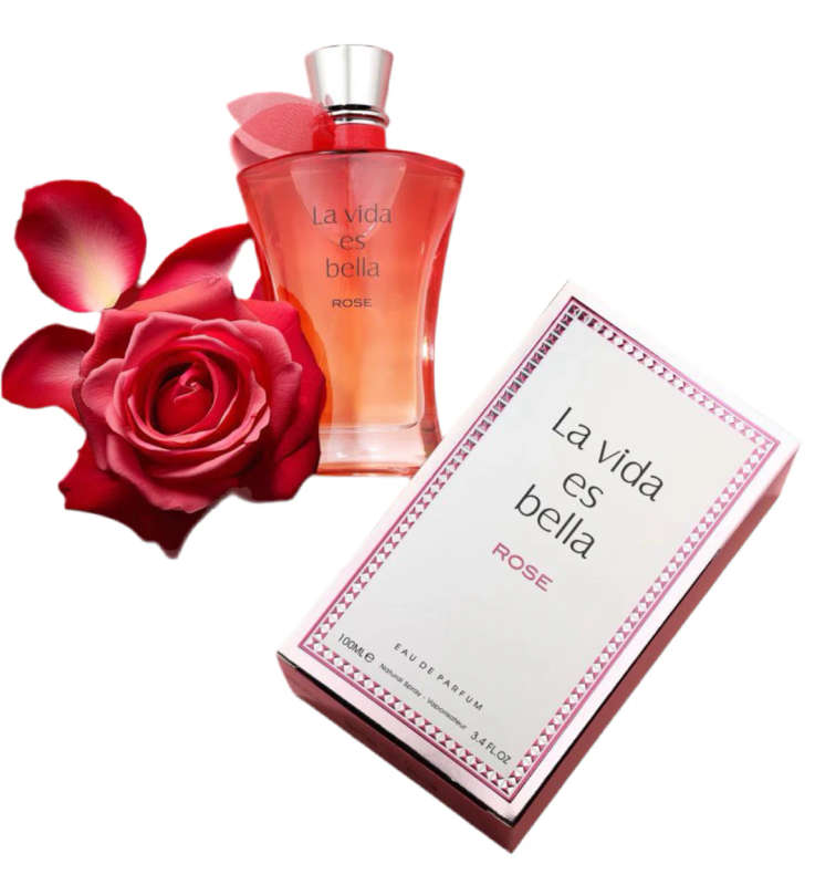 Fragrance World La Vida Es Bella Rose 100 ml Eau De Parfum Floral scent