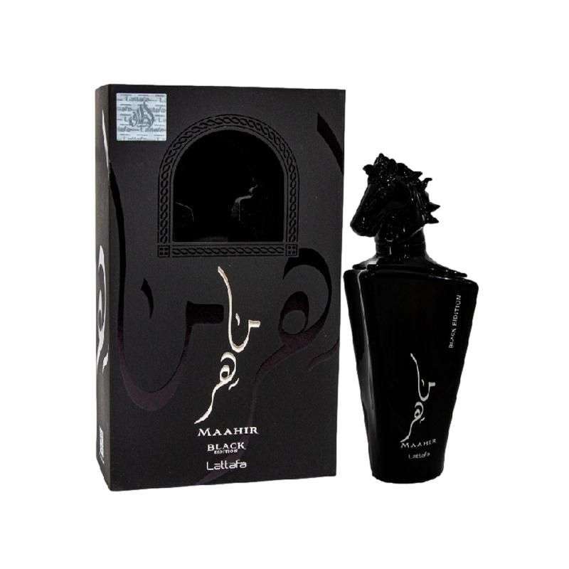 Lattafa Maahir Black Edition 100 ml Eau De Parfum Woody scent
