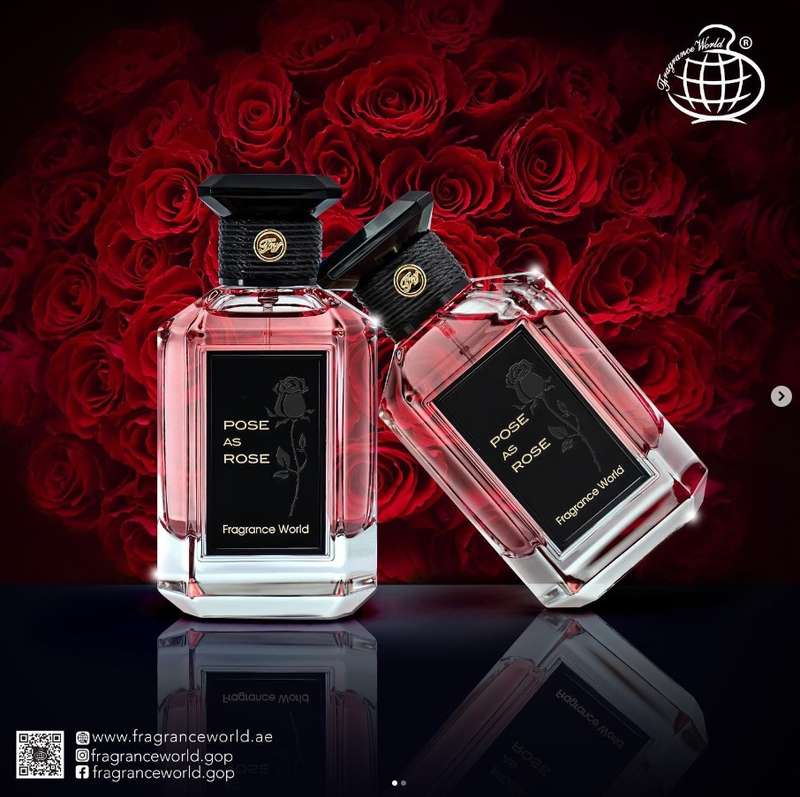 Fragrance World Pose As Rose 100 ml Eau De Parfum Floral scent