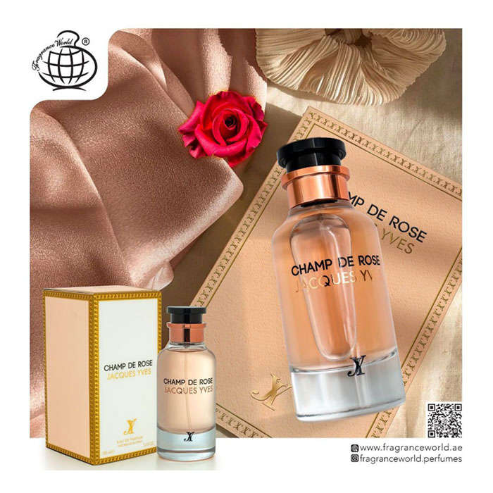 Fragrance World Champ De Rose Jacques Yves 100 ml Eau De Parfum Sweet scent