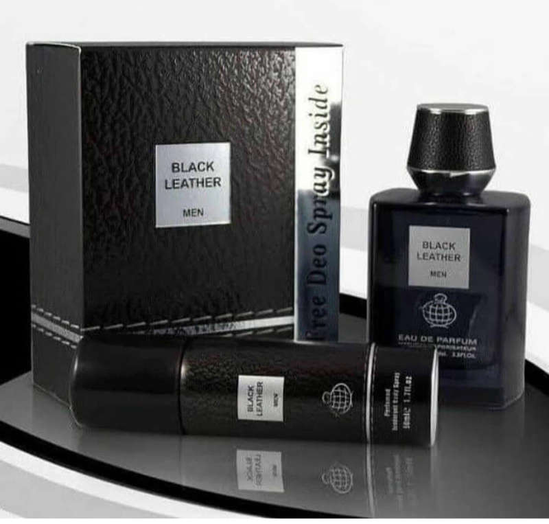 Fragrance World Black Leather Men 100 ml Eau De Parfum Fresh Spicy scent