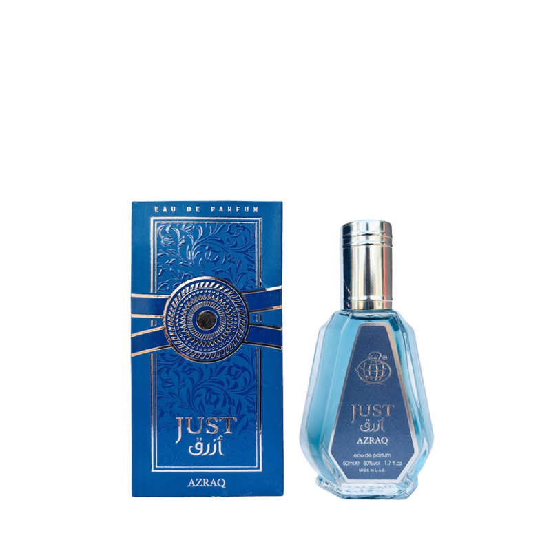 Fragrance World Just Azraq 50 ml Eau De Parfum Sweet Spicy scent