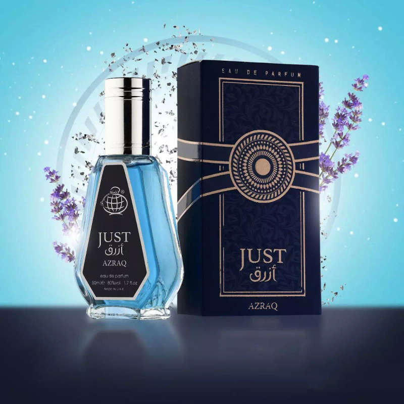 Fragrance World Just Azraq 50 ml Eau De Parfum Sweet Spicy scent