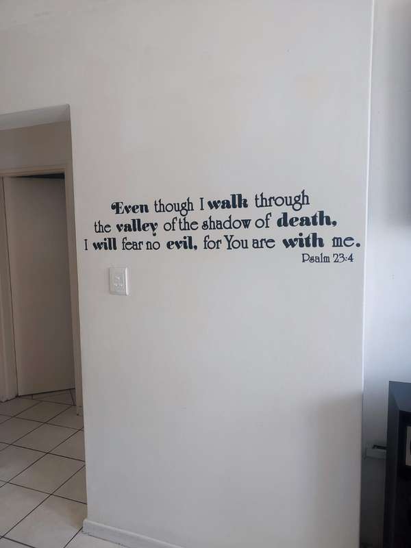 Walk Through the Dark Valley with Confidence - Psalm 23:4 Bible Verse Wall Sticker Decal