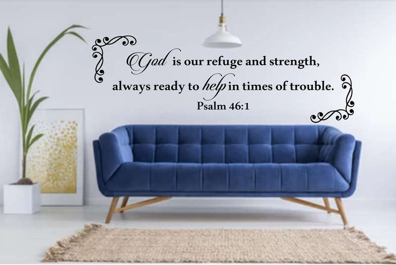 Wall art for living room : God is our refuge