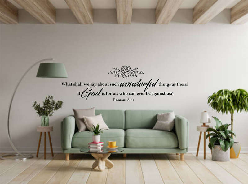 Removable wall decal : If God is for us who can be against us