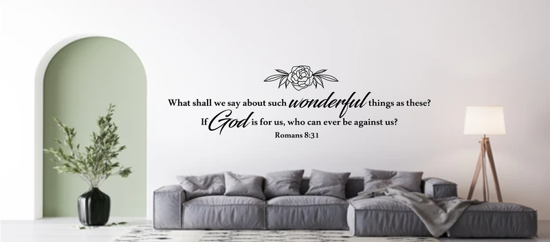 Removable wall decal : If God is for us who can be against us