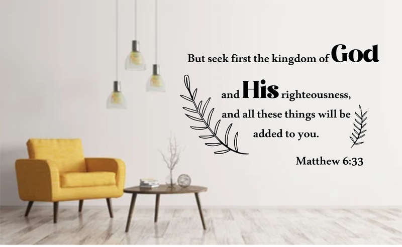 Bible verse decal for home : Seek first the kingdom of God