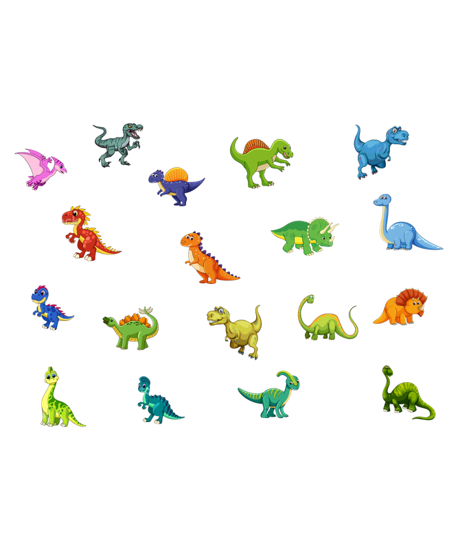 32 Dinosaur kiddies wall sticker set