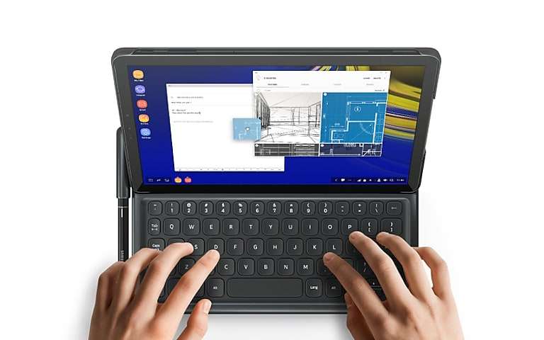 Samsung Galaxy Tab S4 Book Cover Keyboard, Black (tablet sold separately)